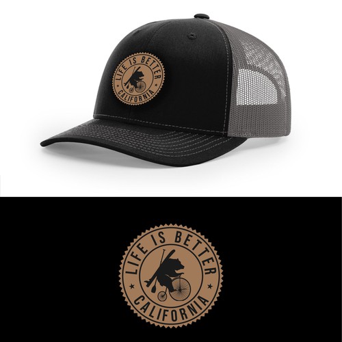 Leather Patch Hat Design by BintangSickwild