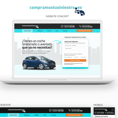 Diseño de página web propuesta en el concurso por This is Amazing