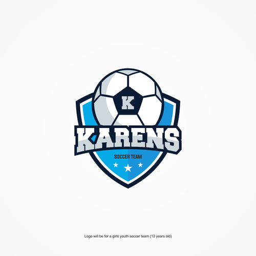 Fun creative logo for a teenage girls soccer team Design by Raden Gatotkaca