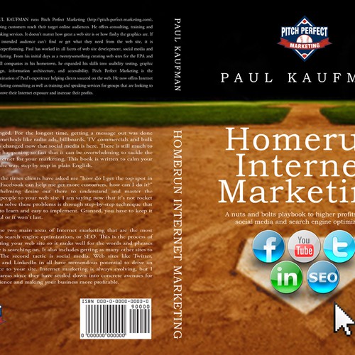 Create the cover for an Internet Marketing book - Baseball theme Design by RJHAN