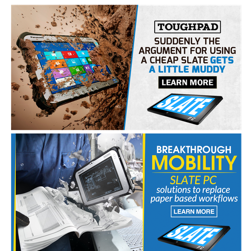 Create eye catching banner ads for the latest rugged tablet pcs! Design by BannerXpert
