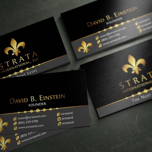 1st Project - Strata International, LLC - New Business Card Ontwerp door Dezero
