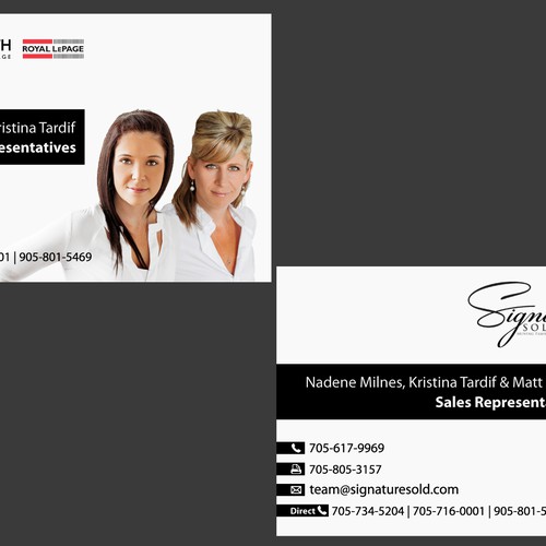 Business Cards for Top Real Estate Team Réalisé par Kalganov