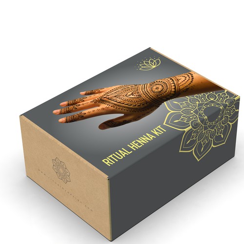 Packaging design for henna art kit Design by Imee008