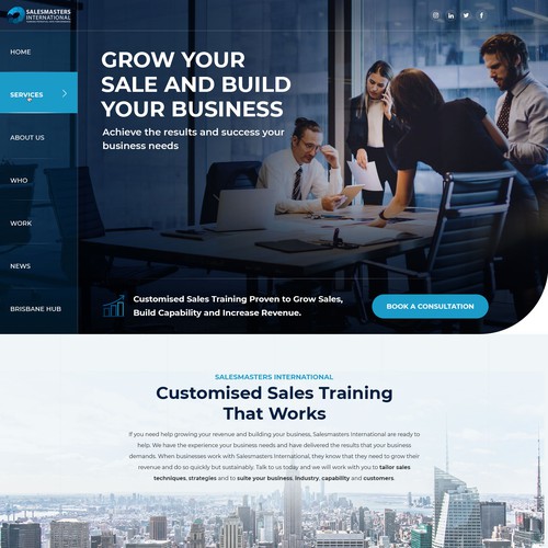 Create an engaging website for a world leading sales consulting company Réalisé par Jasmin_A