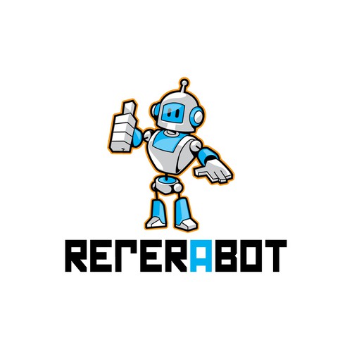 Robot Character/Mascot for Refer-A-Bot Company Design by Custom Logo Graphic