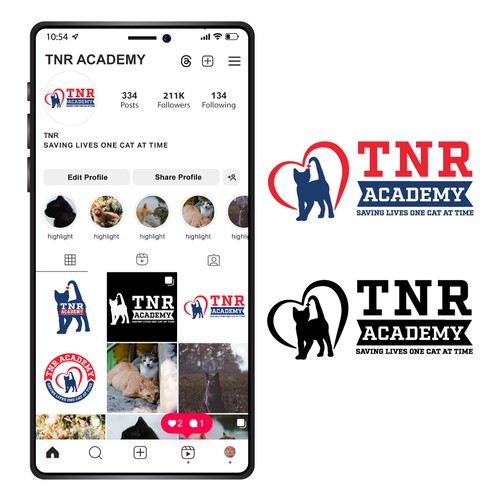 Calling all cat lovers! Design an online TNR (Trap-Neuter-Return) Academy logo and save cats! Design by THE DESIGNSTER
