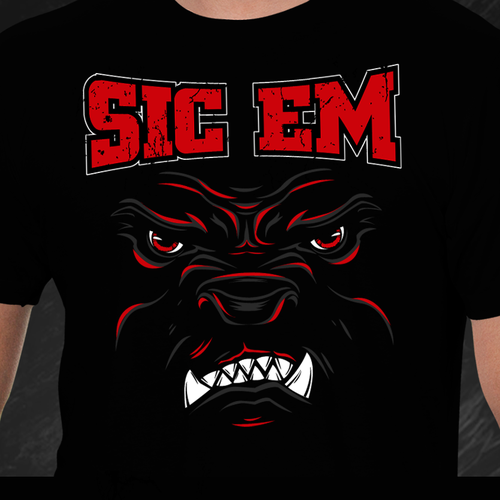 RABID DAWGS - SIC EM T-shirt Design by ies