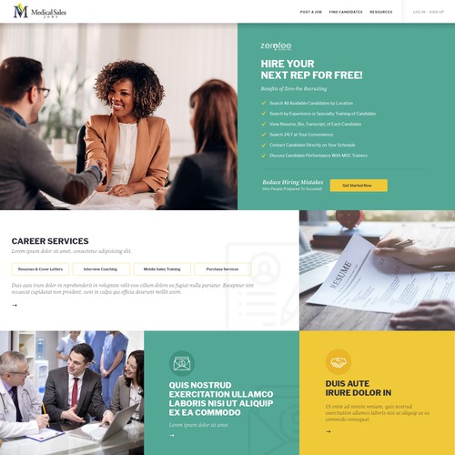 Web design for- Medical Sales Job Board, Resource Center, and Live Podcast Design por Aj3664