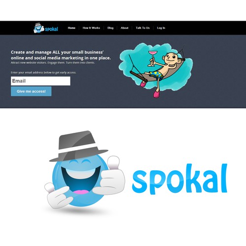 New Logo for Spokal - Hubspot for the little guy! Design by Musique!