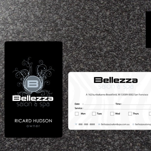 New stationery wanted for Bellezza salon & spa  Diseño de Budiarto ™