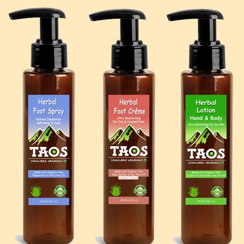  TAOS Skincare Organics - New Product Labels Design by Kristin Designs
