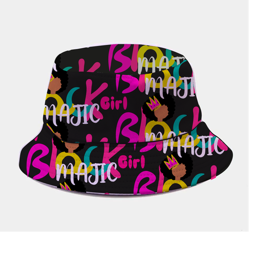 Bucket Hat Designs for Girls (black culture theme) Design by ash00 Designs