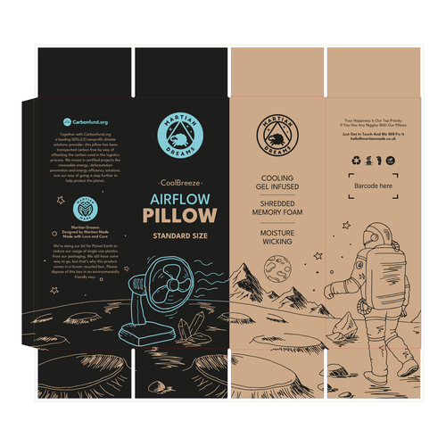 Fun Carton Design for a Super Airflow Pillow Design by basliktalha