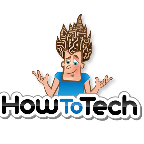 Create the next logo for HowToTech. Diseño de artistraman