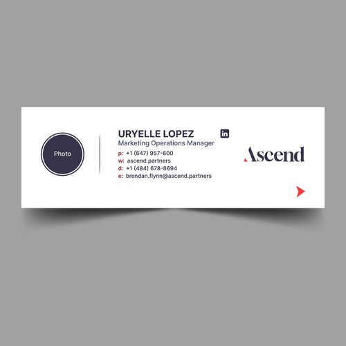 Ascend Partners New Branded Email Signature Design by Xnine