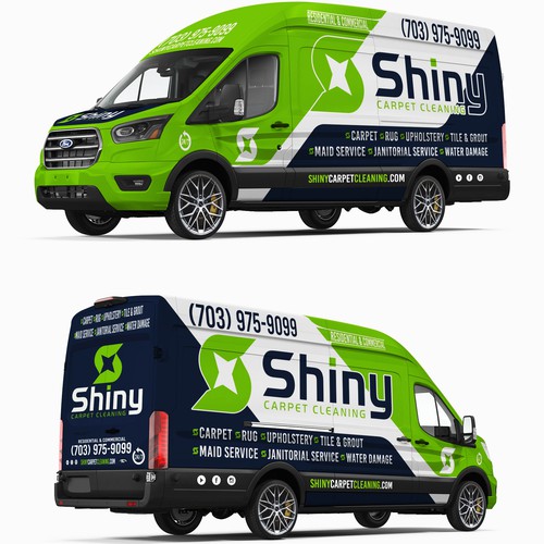 Commercial Truck/Van Wrap Design - Cleaning Company Design by ✨Elis Alves✨