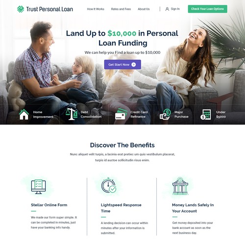 Tribute Personal Loan Design by Gendesign