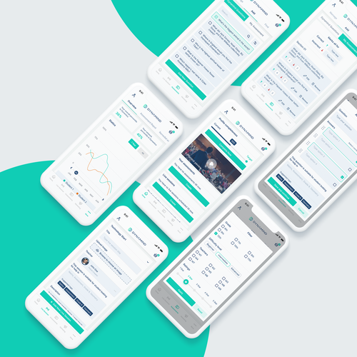 Mobile App Screens design for AI based Technology start up Design by Zeyane Ezziani