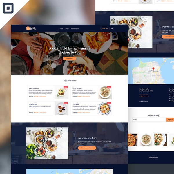 FoodToYou - Food Online Ordering Web Design