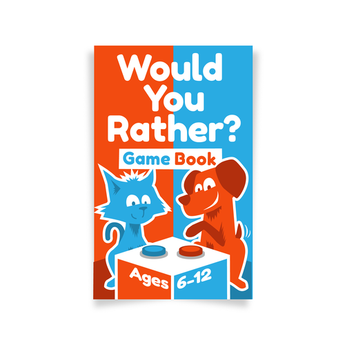 Fun design for kids Would You Rather Game book Design por bloc.