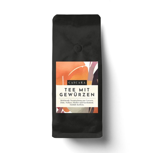 Cascara tea label-ontwerp door MKaufhold