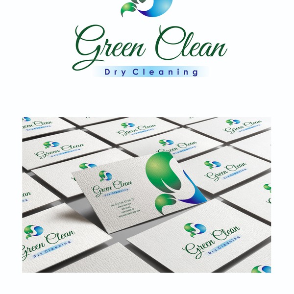 Create a catchy but elegant logo for a Green Dry Cleaners