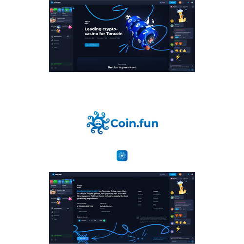 Coin.fun – Crypto Casino/Gambling Logo Design by Vie tcha