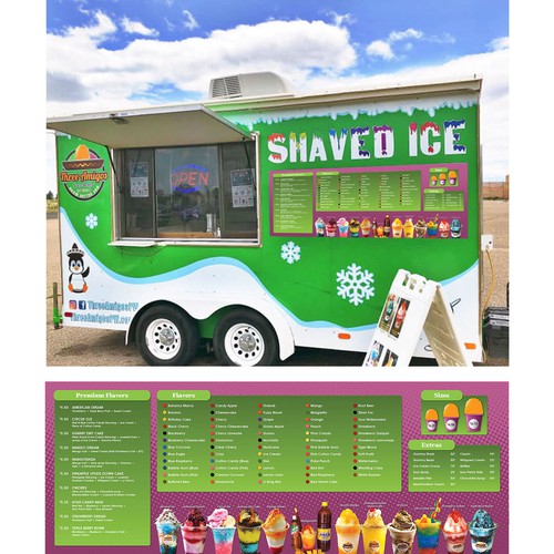 Attractive Menu Design for Shaved Ice Food Truck Design by Daisy Laparra