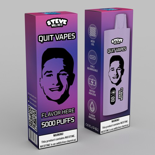 Quit Vape Package for disposable vape device Design by Fajar Juliandri