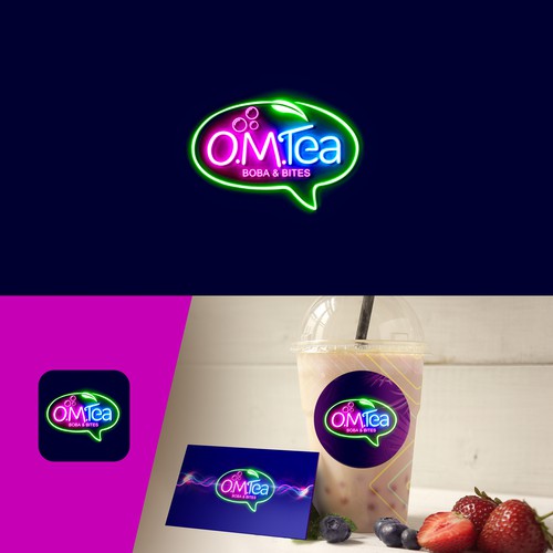 Design eye catching logo for bubble tea shop. Design by Maria Angelica Gomez