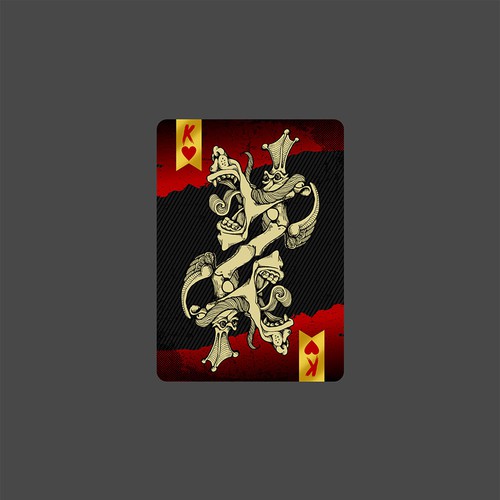 We want your artistic take on the King of Hearts playing card Réalisé par miftake$cratches