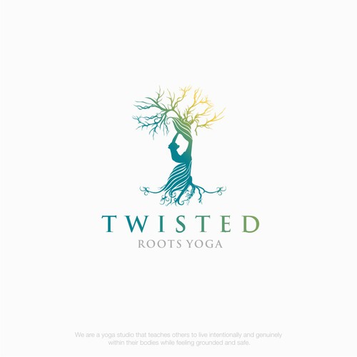 Tree and Yoga Logo Design for Twisted Roots Yoga | Logo design contest