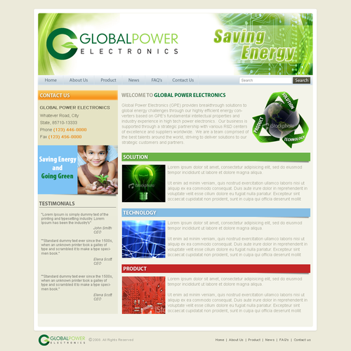 Design di Website Design for Green Electronic Company di bharce16