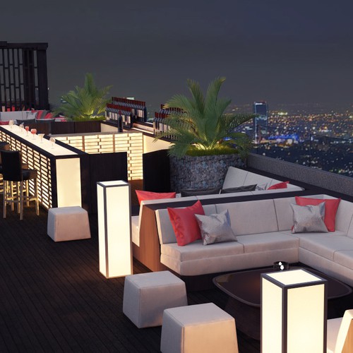 Design di 3d realistic interior designs for a rooftop terrace restaurant/lounge di Mad_For_Design
