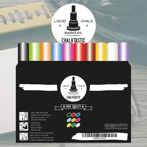 Create a new box design for my liquid chalk pens!, Product packaging  contest