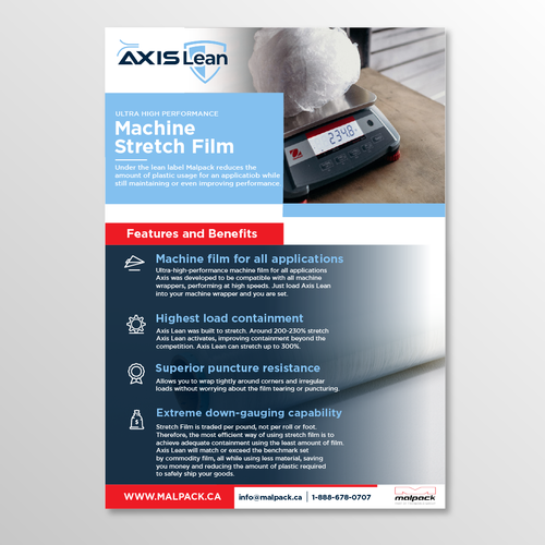 Malpack Product Brochure Template Design by DWGD