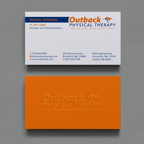 Business card for 2 clinic physical therapy office Design by Birendra Chandra Das