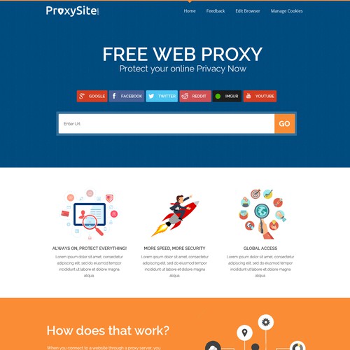 Create A New Web Design For Proxysite.com 