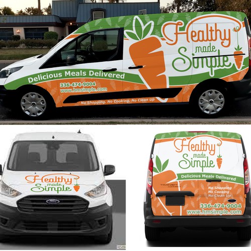 Design an eye popping van wrap for a fresh meal delivery service Design by xen art