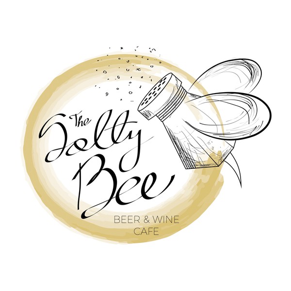 Hand drawn logo design proposition for a beer & wine cafe