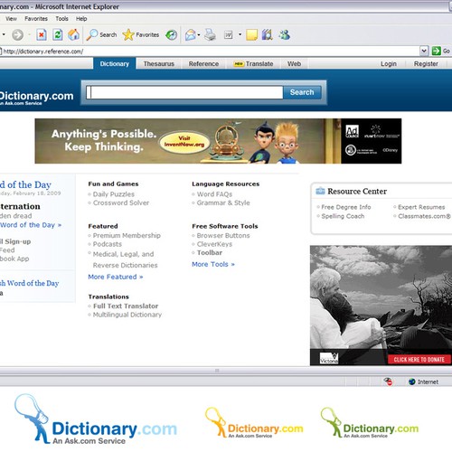 Dictionary.com logo Réalisé par Benedict