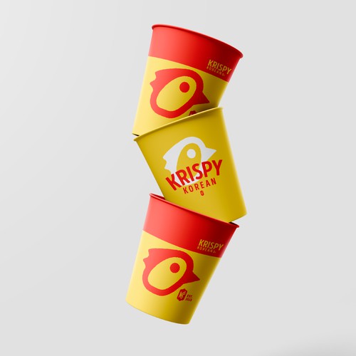 Yellow and Red Korean Fried Chicken Design by SORG® / Serch Orozco