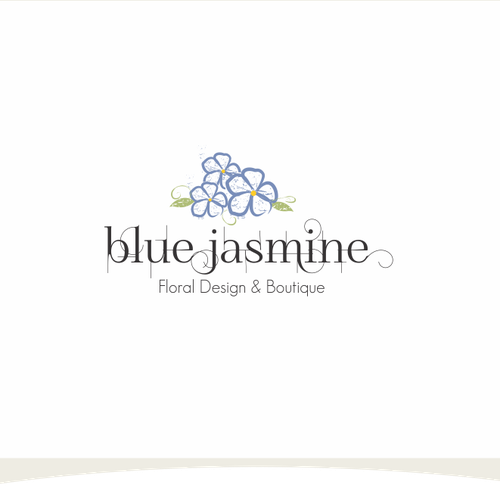 LOGO & BUSINESS CARD DESIGN FOR BLUE JASMINE LLC FLORAL DESIGN AND BOUTIQUE Design by Vesmar