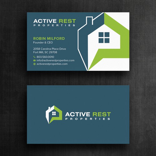 Modern Business Cards for Active Rest Properties Design by Felix SH