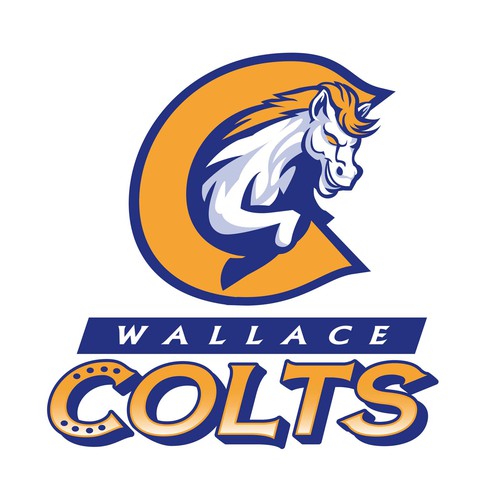 Wallace Middle School Colts Diseño de OITvector