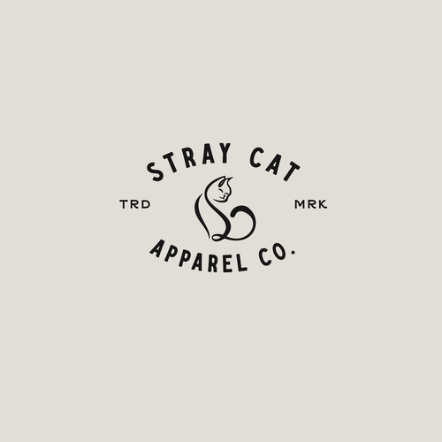 Logo for Stray Cat Apparel Co. - Clothing brand that donates 100% to saving cats! Design by DnDesigner™