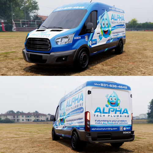 Fun Plumbing van wraps! logo and inspo pic provided! Design by TANSA ART