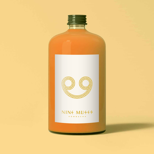 Design a modern logo for kombucha that is inspired by the Greek Muses Design by S.P.W