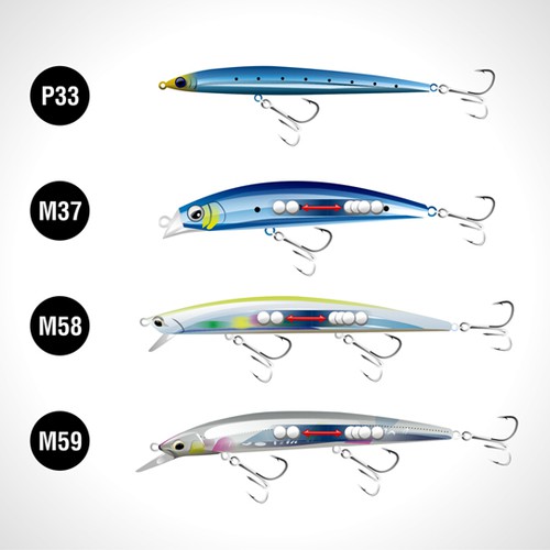 Create illustrations for the packaging of fishing lures Design by onder